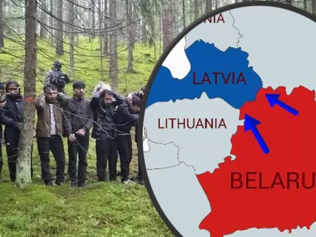 Ozbrojení muži hnali migrantov cez hranicu do Lotyšska, vojaci zasiahli