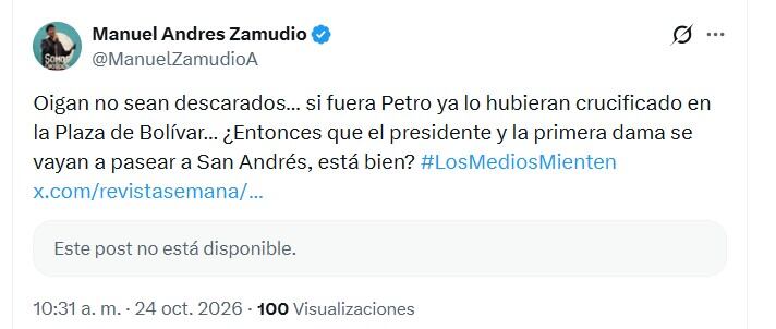 Desempolvan romántico video de De la Espriella y Ana Lucía Pineda en San Andrés y se desata una ola de críticas: “La gente sigue durmiendo en carpas”