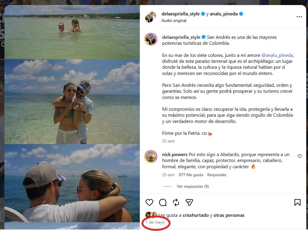 Desempolvan romántico video de De la Espriella y Ana Lucía Pineda en San Andrés y se desata una ola de críticas: “La gente sigue durmiendo en carpas”